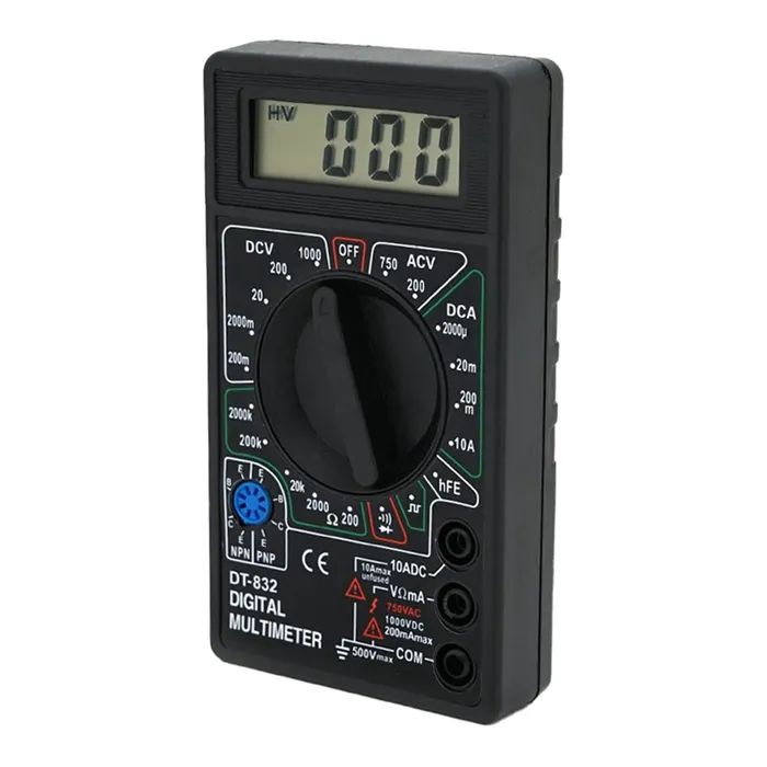 Цифровой мультиметр Voltronic DT-832, V, A, R, Q100 (DT-832)
