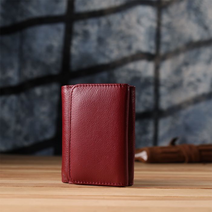 Гаманець ST Leather З натуральної шкіри Бордовий (23073) зображення 10