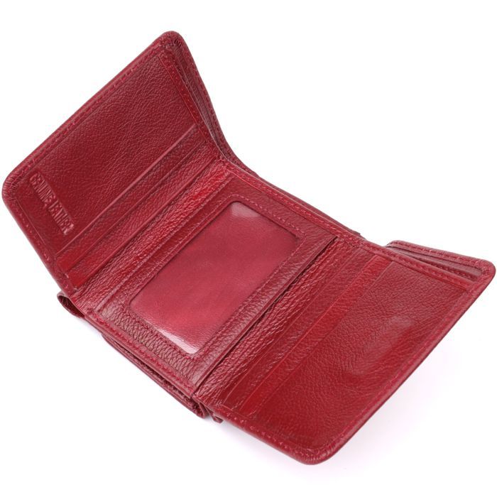 Гаманець ST Leather З натуральної шкіри Бордовий (23073) зображення 6