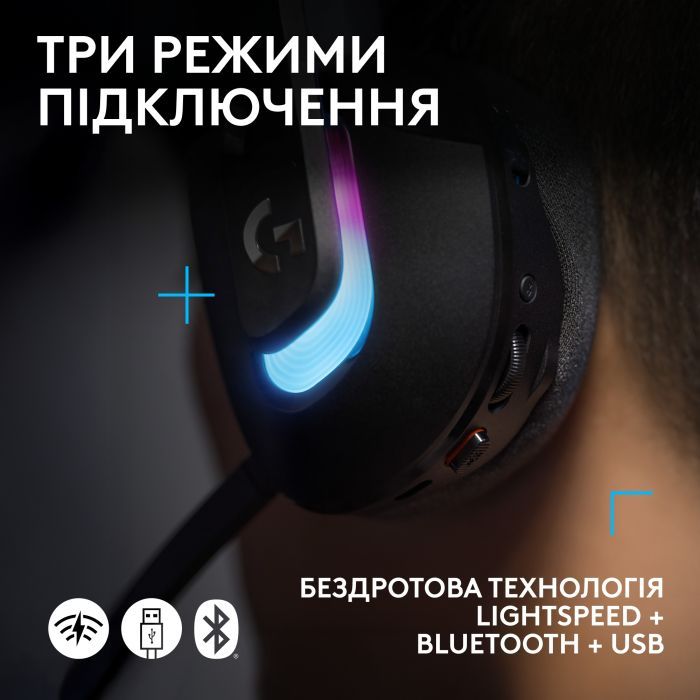 Наушники Logitech G522 Lightspeed Wireless Gaming Headset Black (981-001544) изображение 7