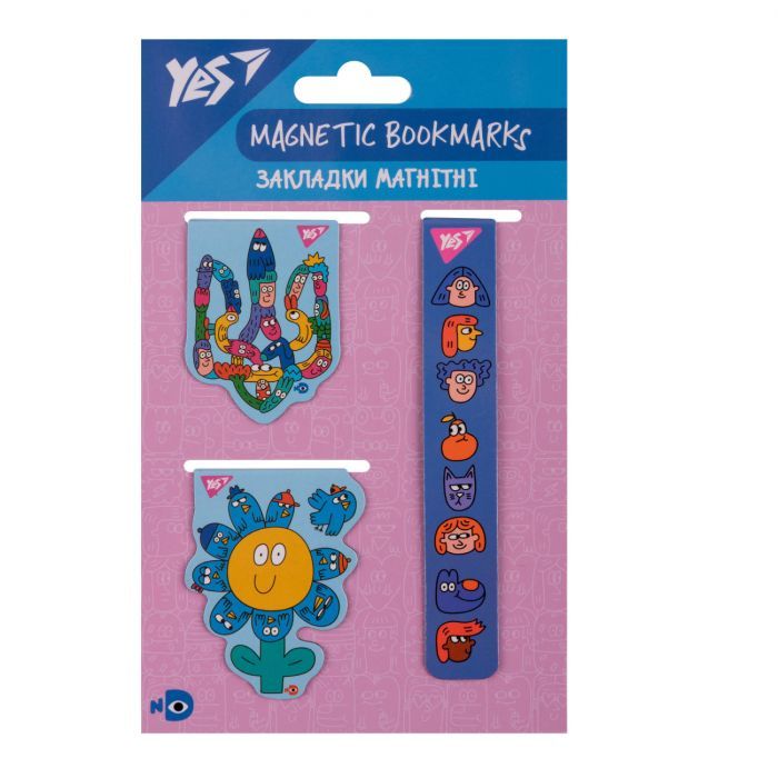 Закладки для книг Yes магнитные Stand with Ukraine 3 шт (708353)