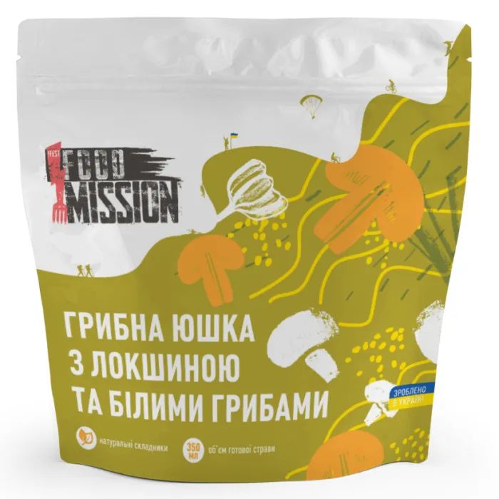 Пища быстрого приготовления Food Mission Уха грибная с белыми грибами 35 г (fm.30429)