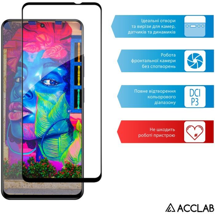 Скло захисне ACCLAB Full Glue Realme 13 5G Black (1283126607622) зображення 5