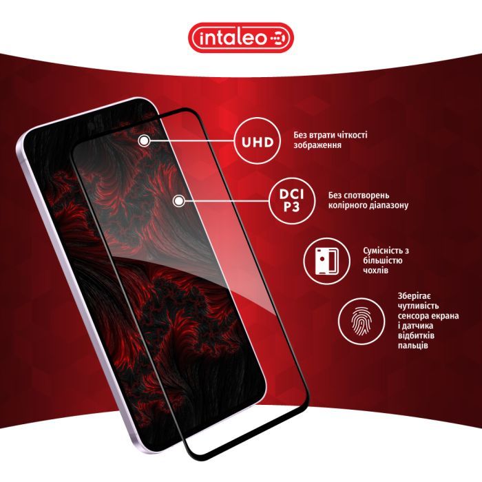 Стекло защитное Intaleo Full Glue Samsung A36 Black (1283126608124) изображение 4