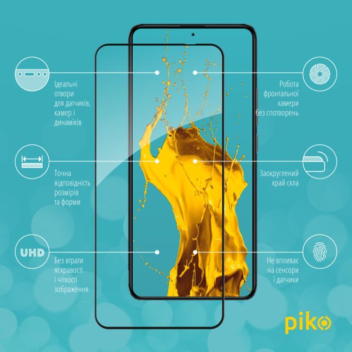 Стекло защитное Piko Full Glue Xiaomi Redmi K60 Black (1283126589850) изображение 2