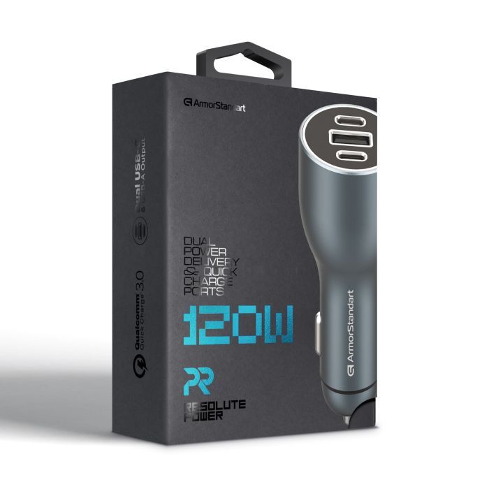 Зарядное устройство Armorstandart Resolute Power ASPP-21 120W 2xUSB-C, 1xUSB-A (ARM70026) изображение 2