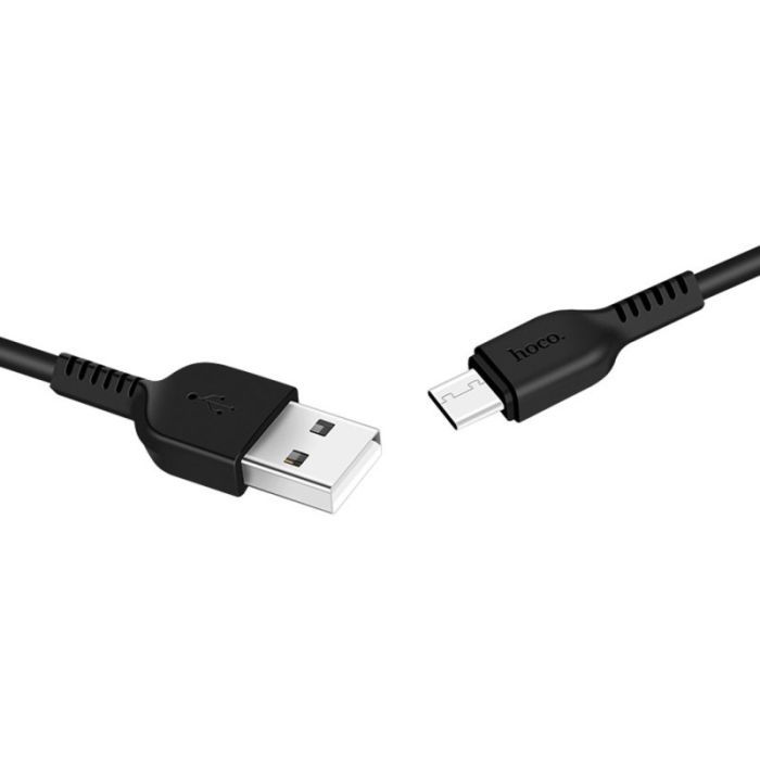 Дата кабель USB 2.0 AM to USB-C 1.0m 3A PVC X20 black HOCO (6957531068846) изображение 2