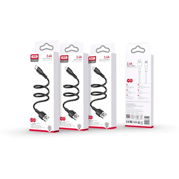 Дата кабель USB 2.0 AM to Micro 5P 1.0m black XO (NB230-AM.black) изображение 2