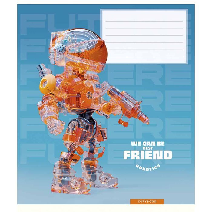 Тетрадь Школярик We can be best friend 12 листов косая линия (012-3461C)