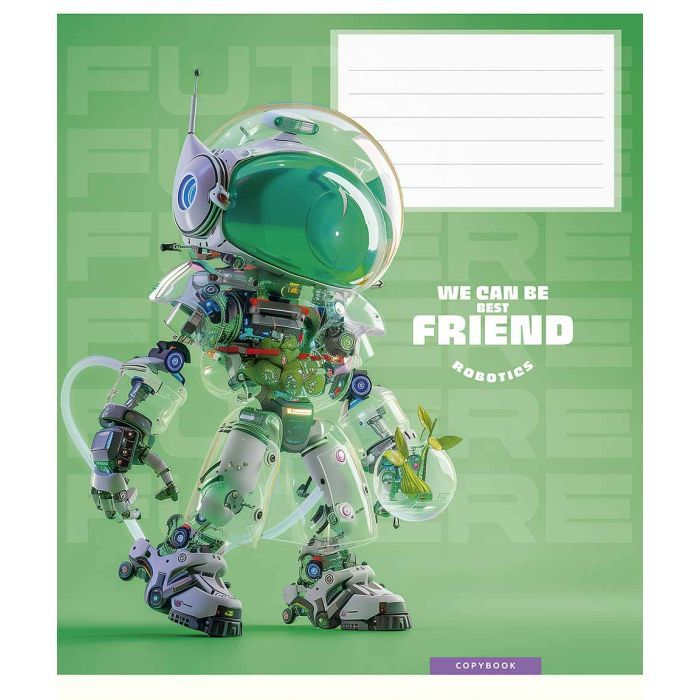 Тетрадь Школярик We can be best friend 12 листов косая линия (012-3461C) изображение 2