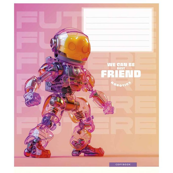 Тетрадь Школярик We can be best friend 12 листов косая линия (012-3461C) изображение 4
