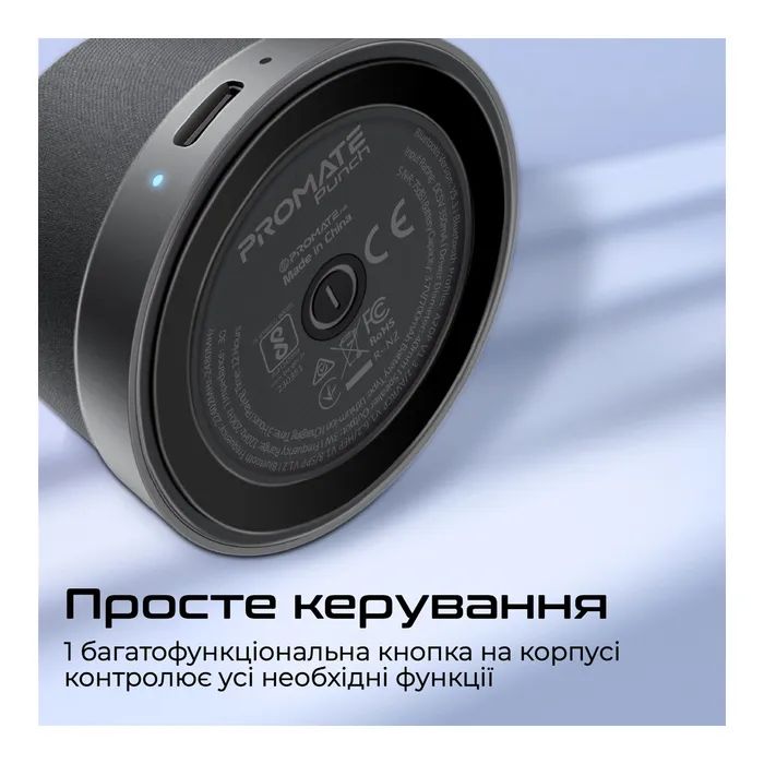 Акустична система Promate Punch 3 Вт Black (punch.black) зображення 8