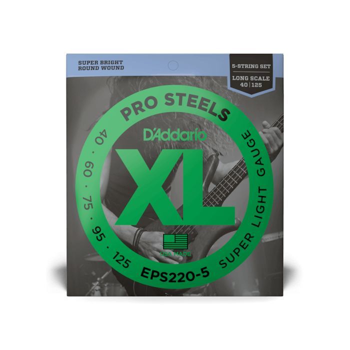 Струны для гитары D'Addario XL ProSteels Bass Super Light 5-String (40-125) (EPS220-5)
