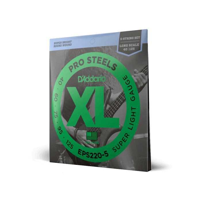 Струны для гитары D'Addario XL ProSteels Bass Super Light 5-String (40-125) (EPS220-5) изображение 2