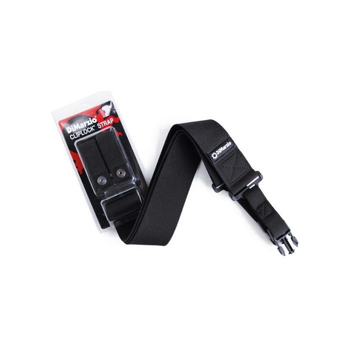 Ремень для гитары DiMarzio Elastic ClipLock Black (DD2300BK) изображение 2