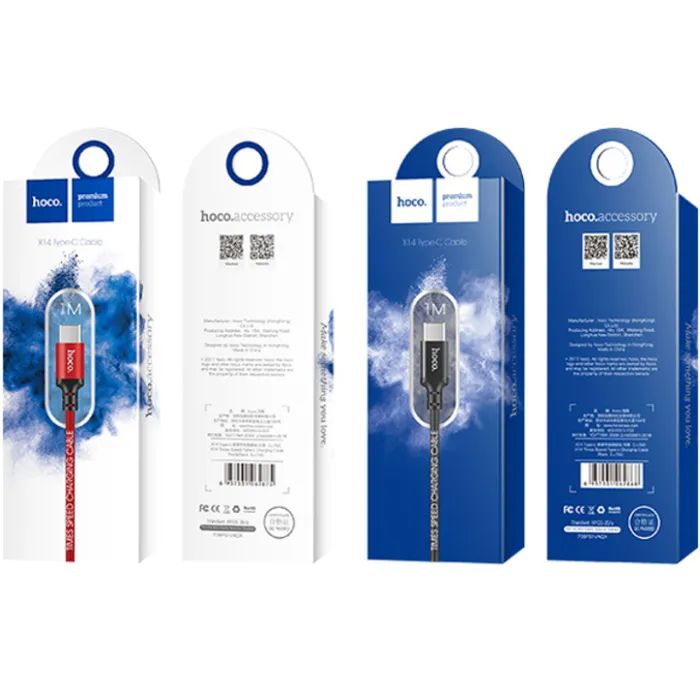 Дата кабель USB 2.0 AM to USB-C 1.0m 3A nylon black HOCO (6957531062868) зображення 3