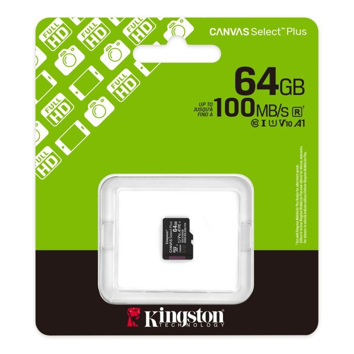 Карта пам'яті Kingston 64GB microSDXC class 10 UHS-I V10 A1 Canvas Select Plus (SDCS3/64GBSP) зображення 3