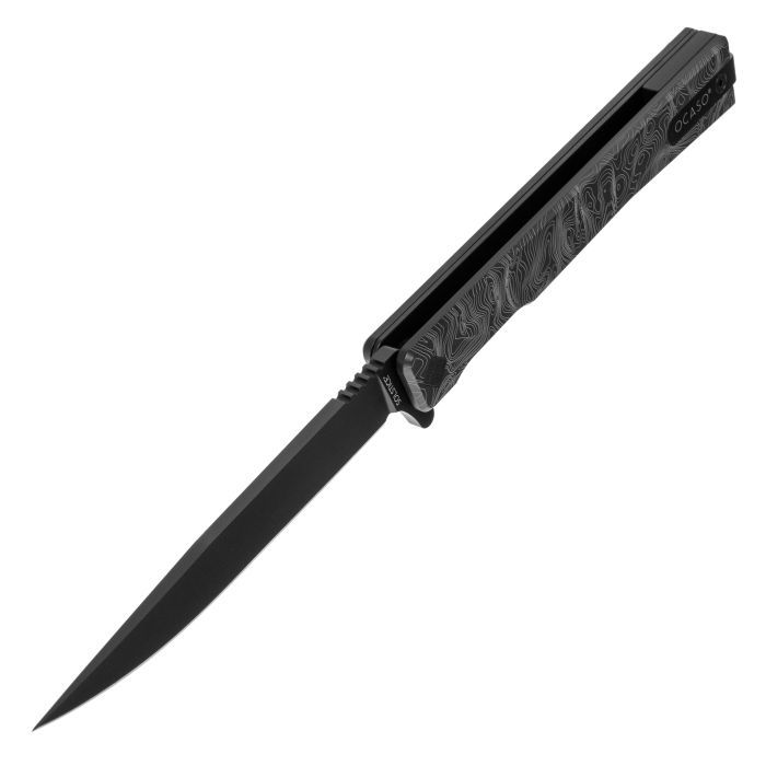 Ніж Ocaso Solstice, Engraved titanium Topo Pattern, Black (10ETB) зображення 4