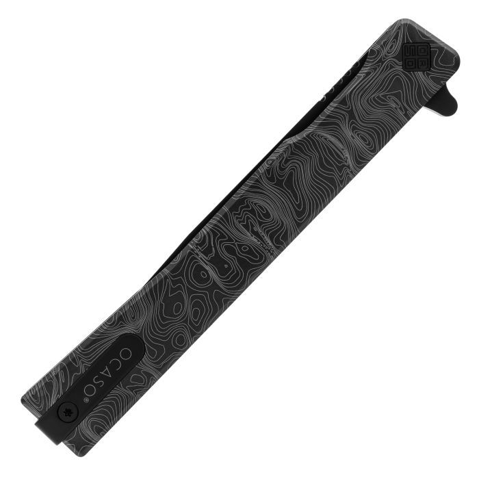 Ніж Ocaso Solstice, Engraved titanium Topo Pattern, Black (10ETB) зображення 6