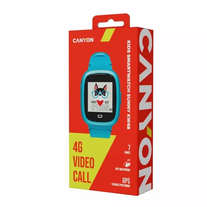 Смарт-годинник Canyon Sunny KW-48 Video 4G GPS Games Music Blue (CNE-KW48BL) зображення 6