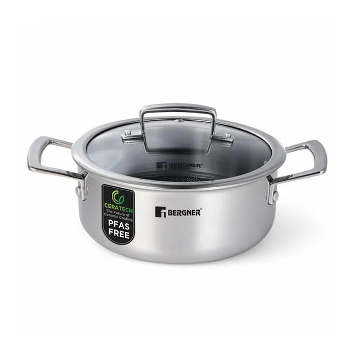 Каструля Bergner Steelblue, з кришкою 20 см (BG-33221-BL)
