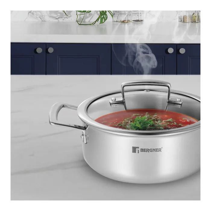 Каструля Bergner Steelblue, з кришкою 20 см (BG-33221-BL) зображення 2