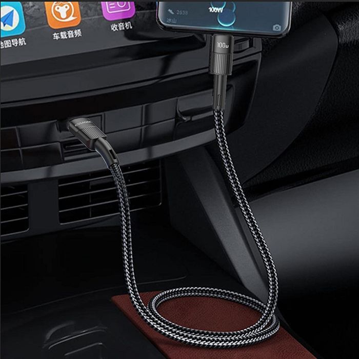 Дата кабель USB-C to USB-C 2.0m 100W black Essager (EXCTT1-XCA01) изображение 2