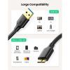 Дата кабель USB 3.0 AM to Micro B 1.0m US130 black Ugreen (10841) зображення 2