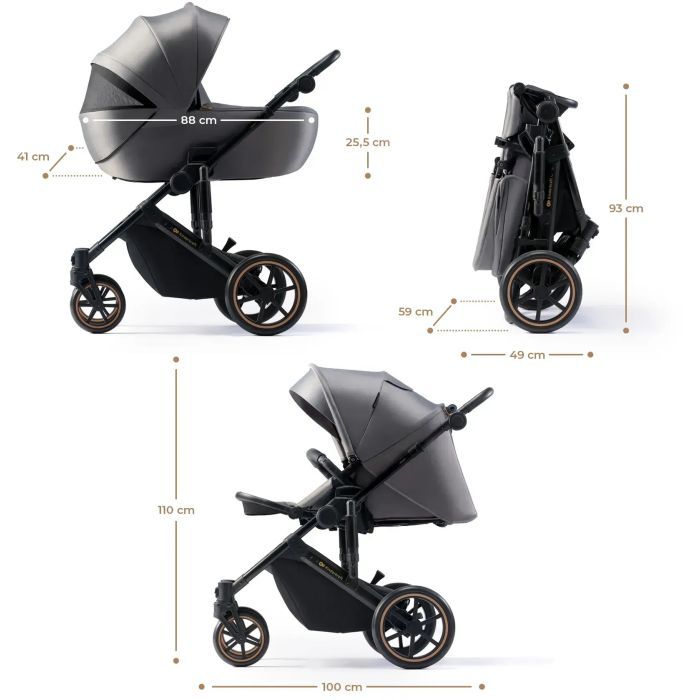 Коляска Kinderkraft 2 в 1 Prime 2 Venezian Black (KSPRIM02BLK2000 (5902533922895) зображення 5