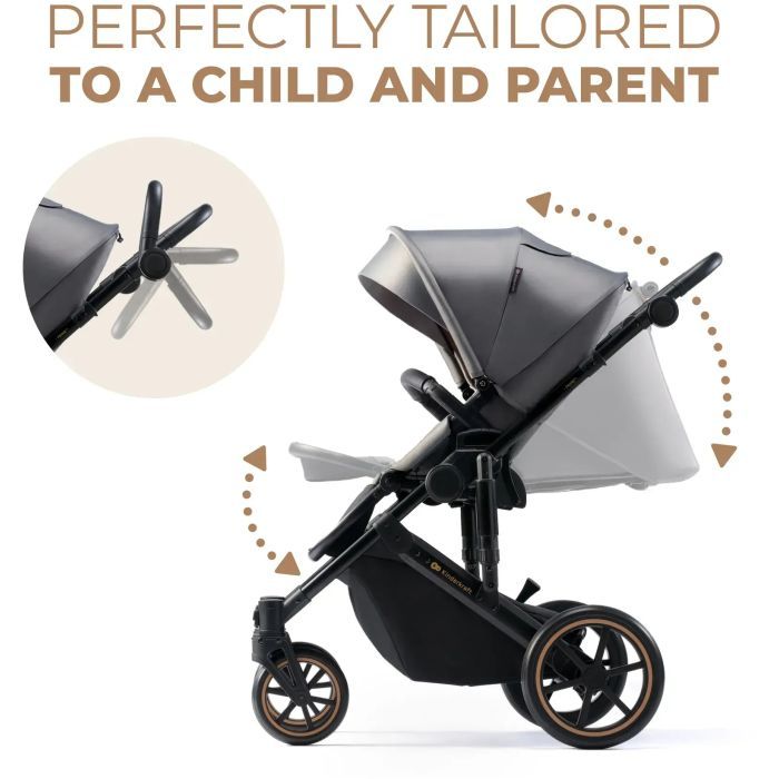 Коляска Kinderkraft 2 в 1 Prime 2 Venezian Black (KSPRIM02BLK2000 (5902533922895) зображення 6