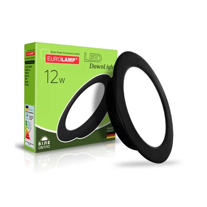 Светильник Eurolamp LED 12W 4000K (LED-DLR-12/4(new)(black)) изображение 2