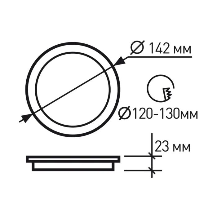 Светильник Eurolamp LED 12W 4000K (LED-DLR-12/4(new)(black)) изображение 3