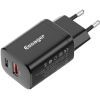 Зарядное устройство Essager 1xUSB + 1xUSB-C PD30W black (ECTPQS-ZTB01)