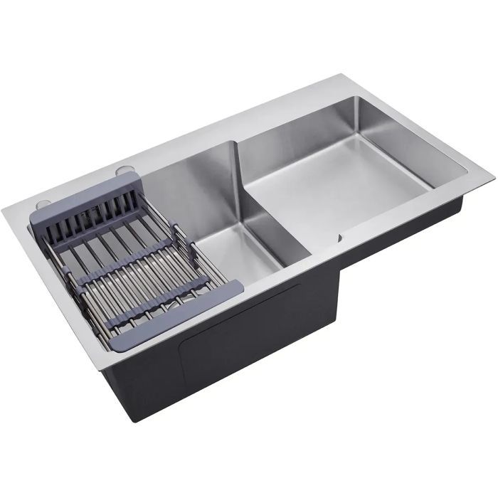 Мойка кухонная Kroner Geburstet-7848LHM (CV030021) изображение 6