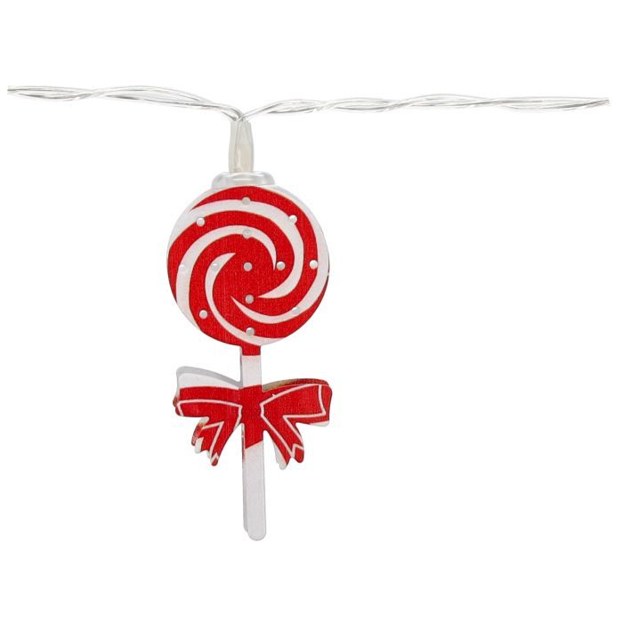 Гірлянда Chomik Новорічні атрибути 10 LED теплий білий, IP20, 2хАА (5900779854024) зображення 6