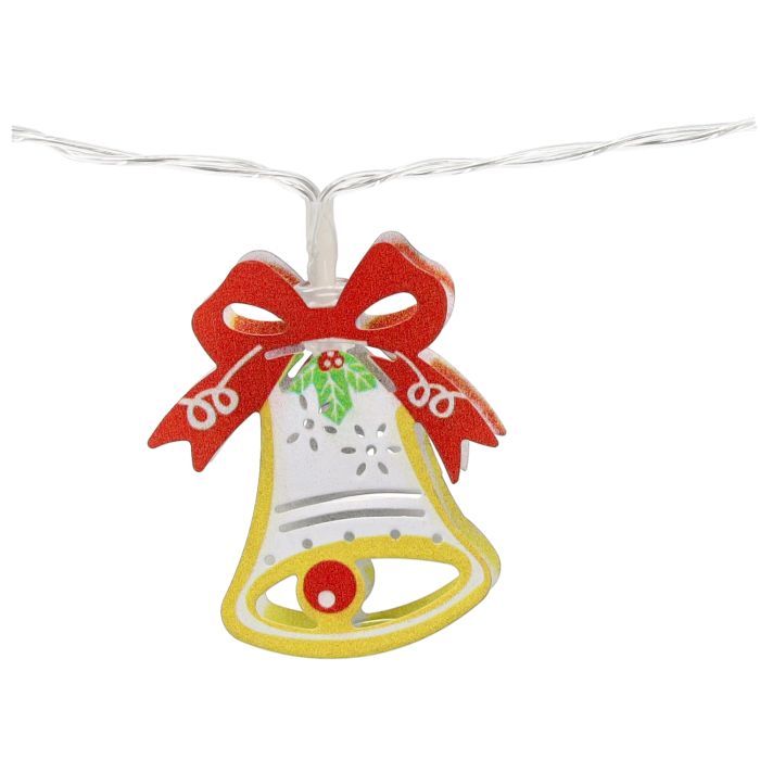 Гірлянда Chomik Новорічні атрибути 10 LED теплий білий, IP20, 2хАА (5900779854024) зображення 7