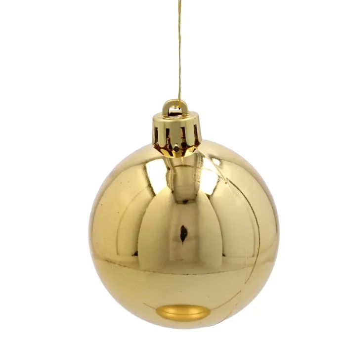 Елочная игрушка Chomik пластикові кульки 20 шт, 5 см, золотисті (5900779893801_2) изображение 2