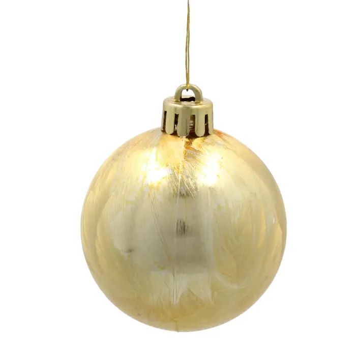 Елочная игрушка Chomik пластикові кульки 20 шт, 5 см, золотисті (5900779893801_2) изображение 4