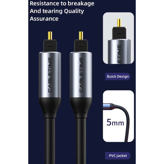 Кабель мультимедийный Optical Toslink 3.0m Cabletime (CA914623) изображение 7