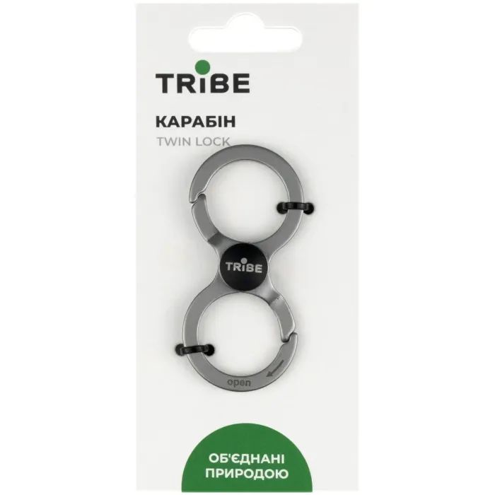 Карабін туристичний Tribe Twin Lock (T-LB-0007-metal) зображення 2