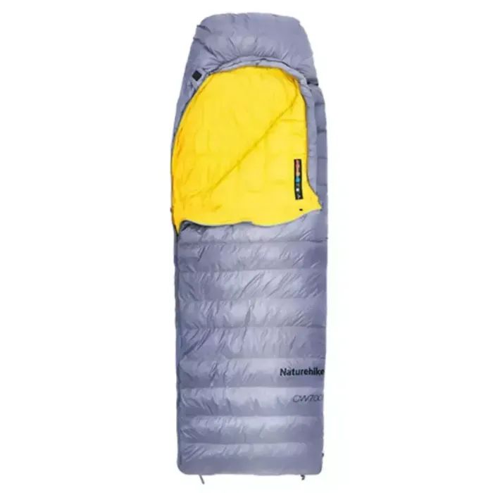 Спальный мешок Naturehike з натуральним пухом CW700 CNK2450WS048, M, чорно-блакитний (6927595788387)