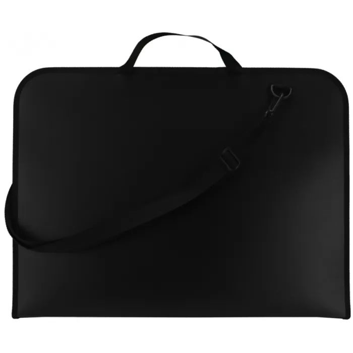 Папка - портфель Maxi А3 пластиковий на блискавці, чорний (MX30004)