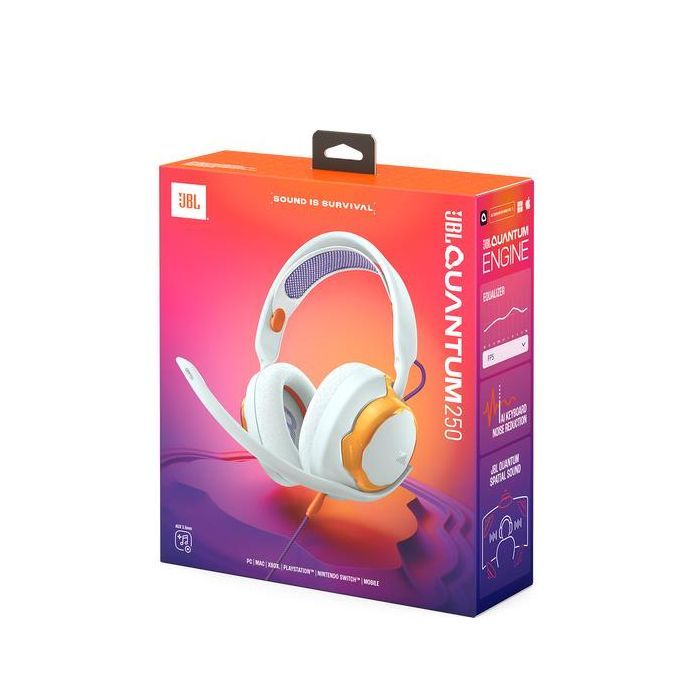 Навушники JBL Quantum 250 White (JBLQTUM250WHT) зображення 8