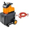 Садовий подрібнювач GTM DS2800/45 KIT, 220В, 2800Вт, до 45мм, ножі, 60л + подовжувач 10м (DS2800/45_KIT+ext.cord)