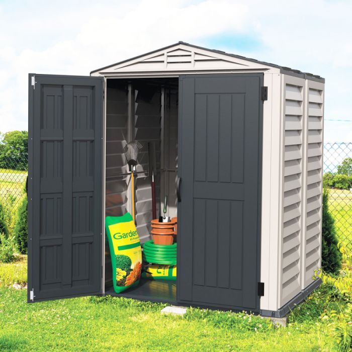 Садовий будиночок Duramax пластиковий YardMate 171х171х210 см темно-сірий (20009) зображення 7