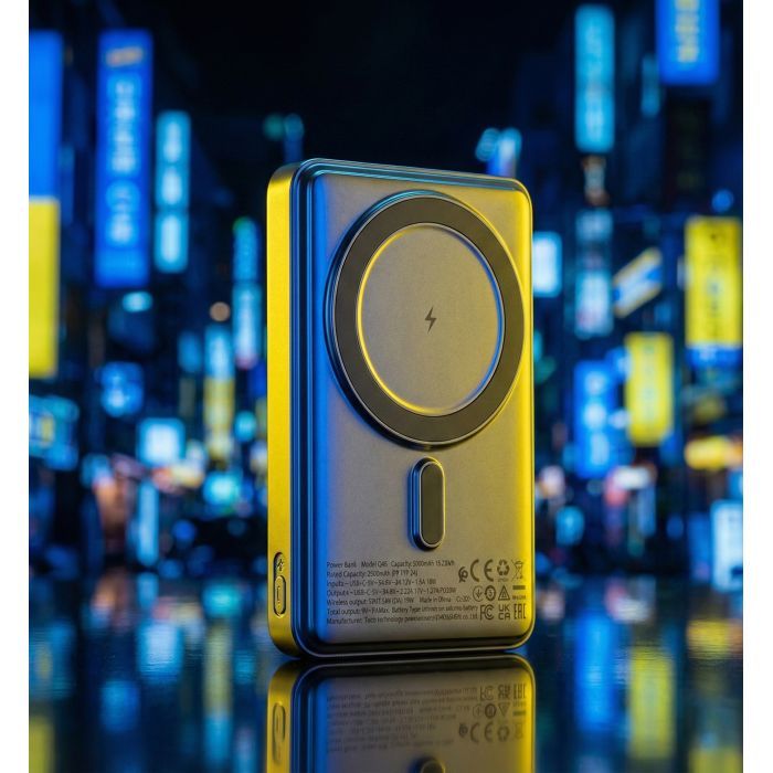 Батарея універсальна HOCO 5000mAh Title PD/20W Magnetic with stand + mini wallet Grey (Q46 / 714988) зображення 10