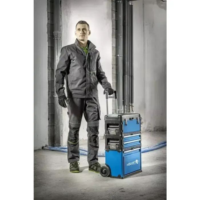 Куртка робоча Hoegert LEMBERG HT5K800-1-XL 65% поліестер/35% бавовна темно-сіра, XL (54) (HT5K800-1-XL) зображення 5