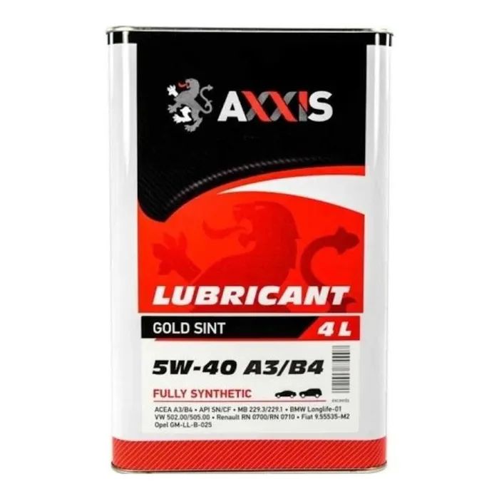Моторное масло AXXIS 5W-40 A3/B4 Gold Sint 4л (AX-2025)