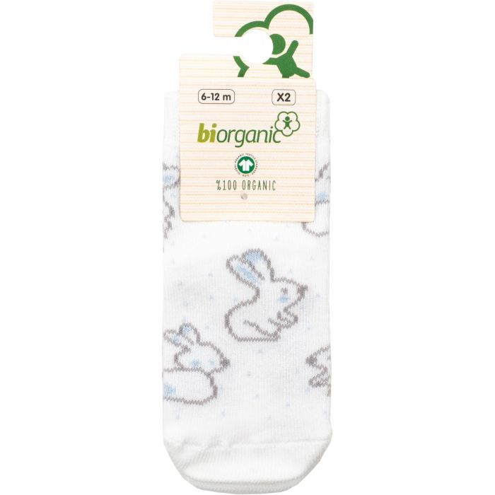 Носки детские Bibaby с зайчиками (68237-18-24-creamblue)