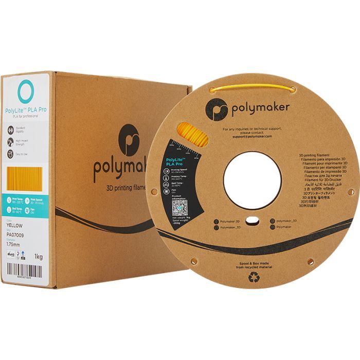 Пластик для 3D-принтера Polymaker PLA POLYLITE PRO 1,75mm 1kg YELLOW (PA07009) зображення 4